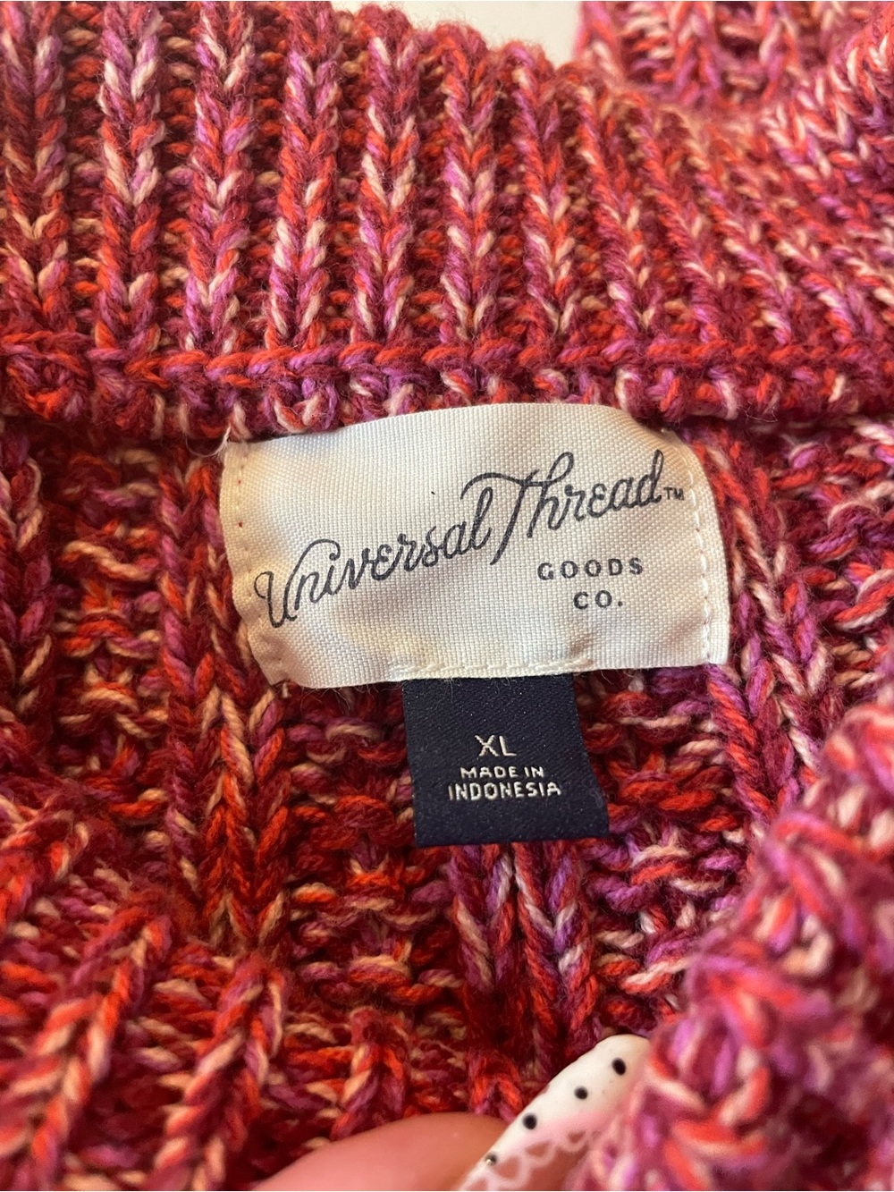 Universal Thread Marled Rose Ribbed Crew Sweater - Picture 3 of 5